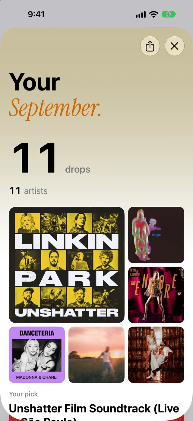 Ein Monatsrückblick auf dem iPhone: 11 Drops von 11 Künstlern, mit den Covern des Monats